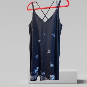 Xhilartion blouse navy blue XL